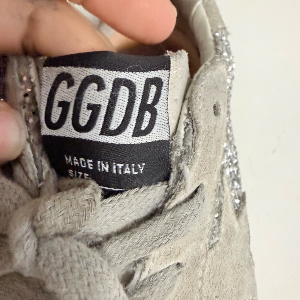 Golden Goose Kids  size 31 Silver Glitter Sneakers - Picture 4 of 10